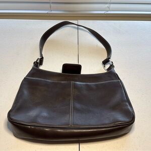 Nine West Brown Leather Hobo Shoulder Bag